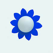 Wandlampe Blume 3,5V blau (NML)